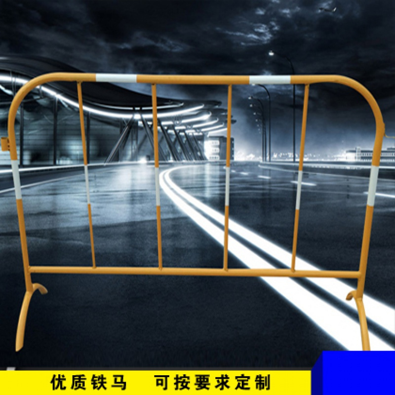 铁马围栏市政护栏道路施工安全防护栏工程移动临时隔离栏交通设施 玫红色1米1.5米镀锌管