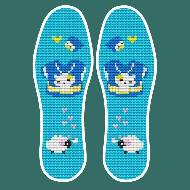 买3送1十字绣鞋垫刺绣鞋垫绣花鞋垫半成品鞋垫结婚鞋垫a144小绵羊35