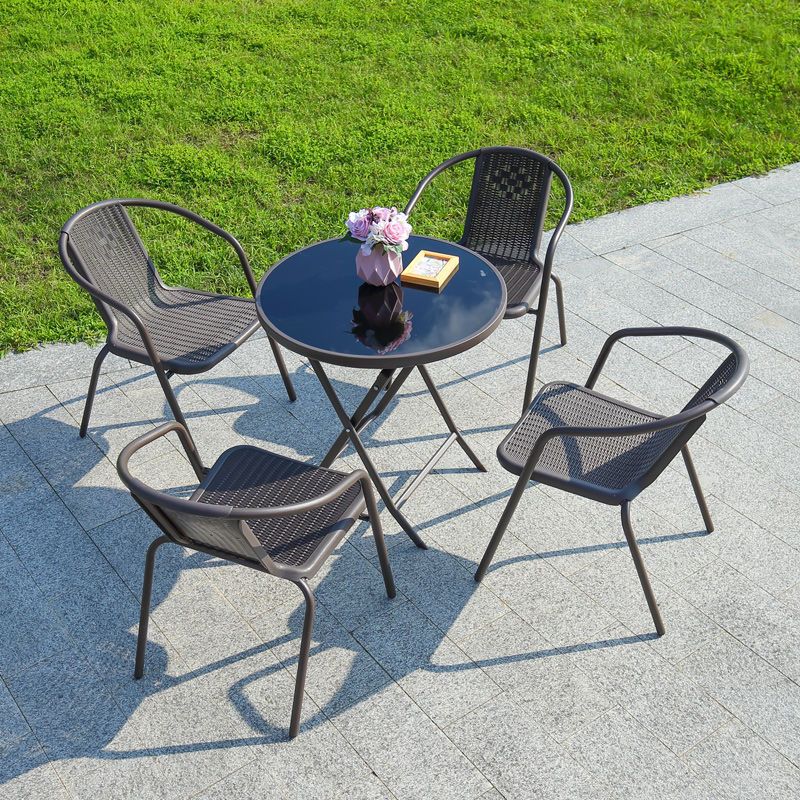 寻木匠户外休闲桌椅三五件套室外花园露台铁艺藤椅庭院阳台座椅组合网