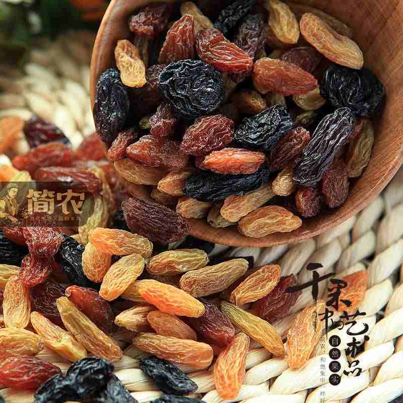 简农四色葡萄干129g*2袋 新疆特产葡萄干2019新品休闲小零食