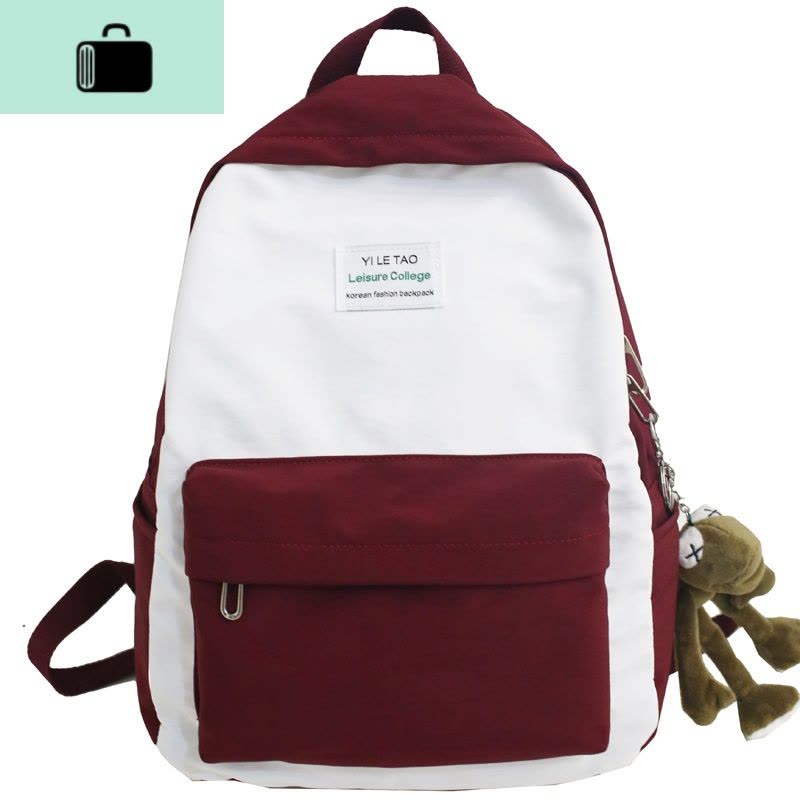 ins风书包女韩版高中原宿ulzzang背包初中学生大森系百搭潮双肩包NEW LAKE图片