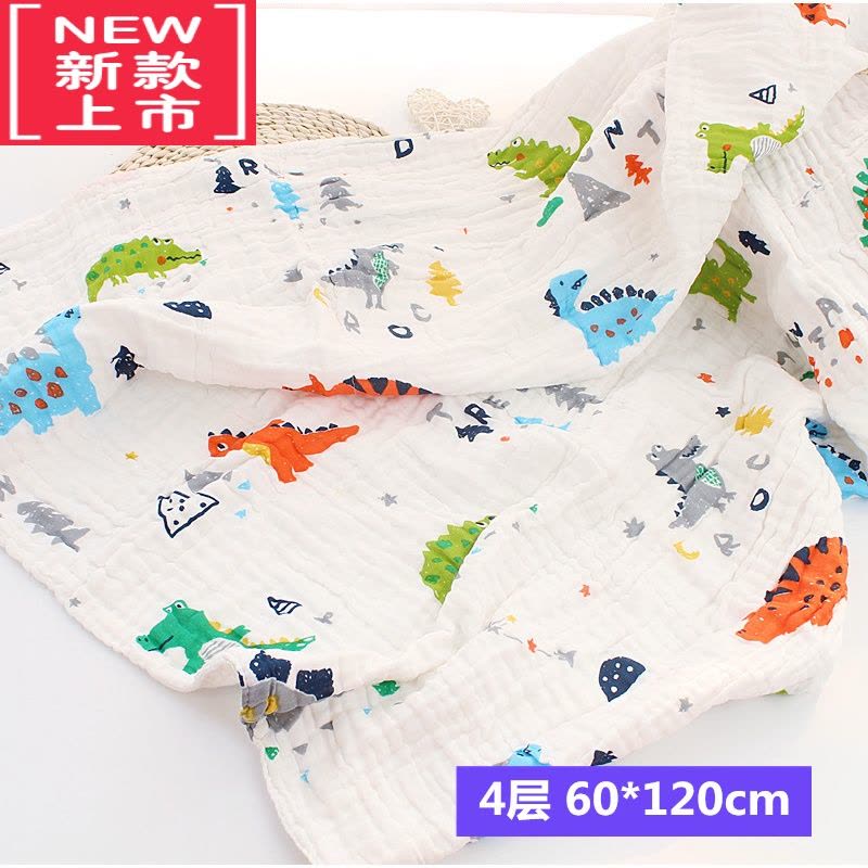 可莉允婴儿浴巾宝宝纱布被子儿童吸水超柔盖毯新生儿洗澡毛巾被图片