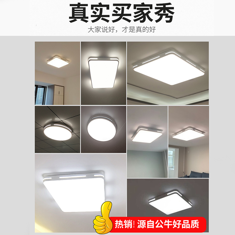 bull公牛照明LED吸顶灯北欧风简约现代大气家用客厅灯家用餐厅灯三色品轩简约现代