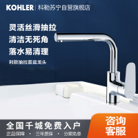 科勒抽拉式面盆龙头利奥洗脸盆龙头冷热水洗头台盆水龙头20710T