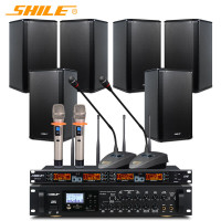 狮乐（SHILE）会议室壁挂音响功放话筒培训套装 AV-8820+BX-108+SH-10