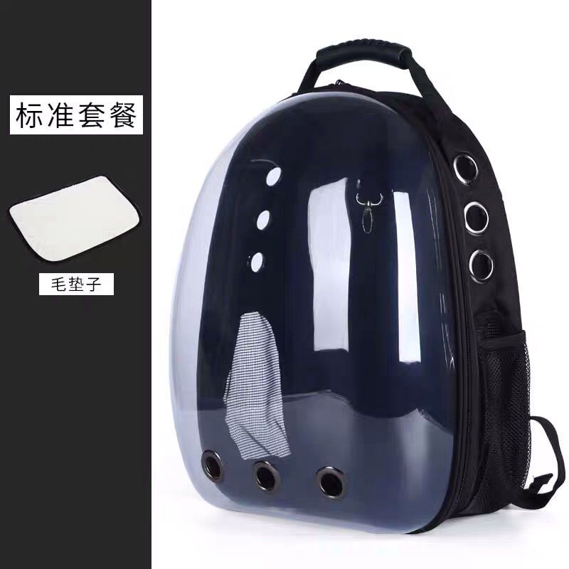 带太空罩墨绿色(外圈黑色)#RYMAf 基础款四件套#vXG648#rfY076 猫咪外出包太空舱猫包宠物包透明背包便携
