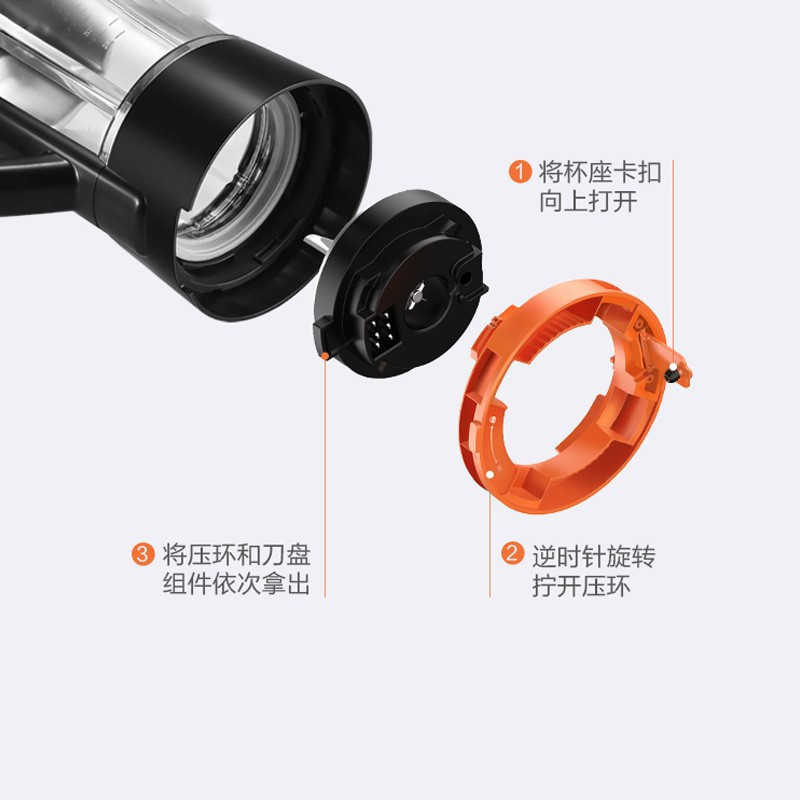 苏泊尔(SUPOR)可拆洗低音破壁家用智能预约加热破壁料理机绞肉机果汁机辅食机SP71R