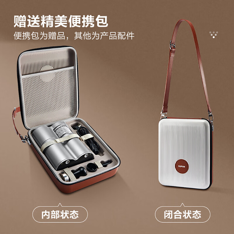 苏泊尔(SUPOR)咖啡机 意式半自动家用迷你小型咖啡机 3秒速热 温度可调 小巧便携 双模式工作 SW-CFP201高清大图