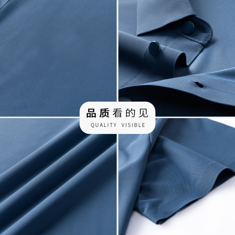 啄木鸟官方旗舰店爸爸短袖t恤男士中老年冰丝polo衫2025新款木短高清大图