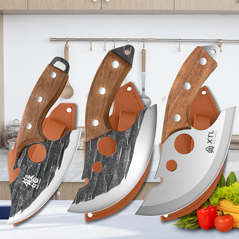 剔骨杀猪刀手工锻打剃骨刀分割刀剥皮改刀工具剔肉刀屠宰专用刀7163