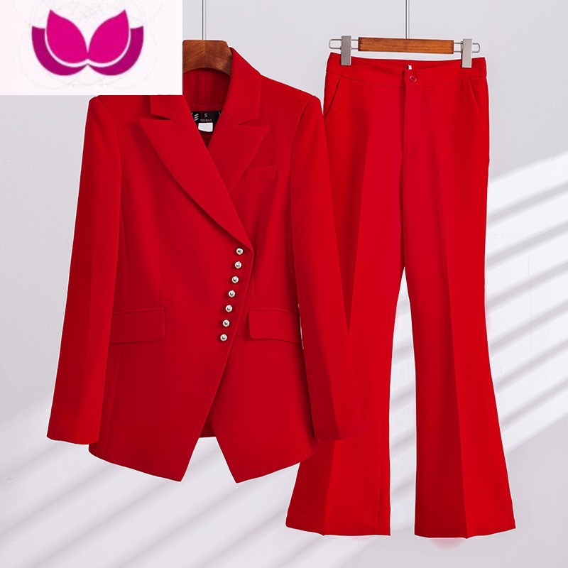 七斓高级感气质职业小西装套装女2023新款高端主持人正装工作服高清大图