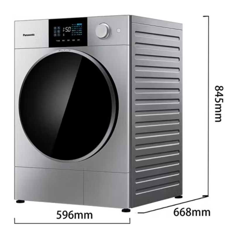 松下(Panasonic)10kg热泵烘干机全变频系统 香氛护理 黄金比例正反烘干衣机 15项烘干程序 NH-D1