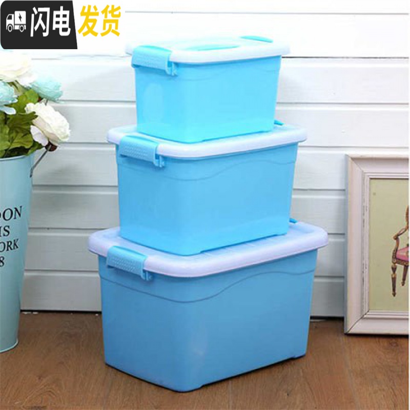 三维工匠[加厚5-60L整理箱化妆品收纳盒收纳箱大号塑料收纳箱车载装衣服高清大图