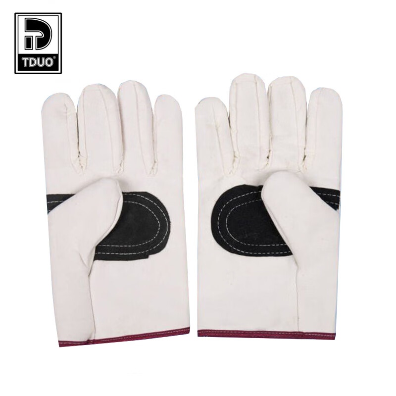 Tduo帆布手套加厚耐用掌心皮手套E41 副高清大图