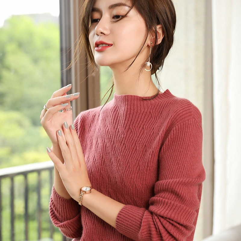 新款秋冬保暖套头羊绒衫女100%纯羊绒衫韩版休闲高档毛衣针织