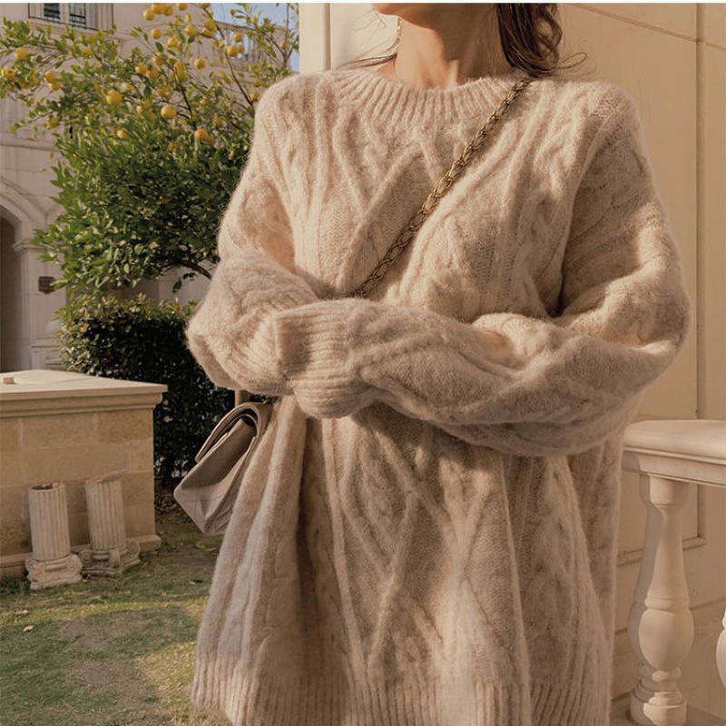 情人毛衣女百搭慵懒风冬季针织衫秋冬外穿宽松女装新款潮上衣衣服