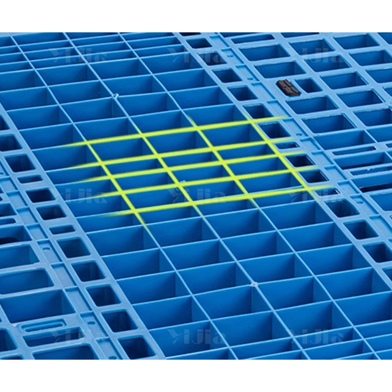 翌嘉YJ4120402塑料托盘仓库防潮垫板地垫叉车托板栈板内置4根钢管高清大图