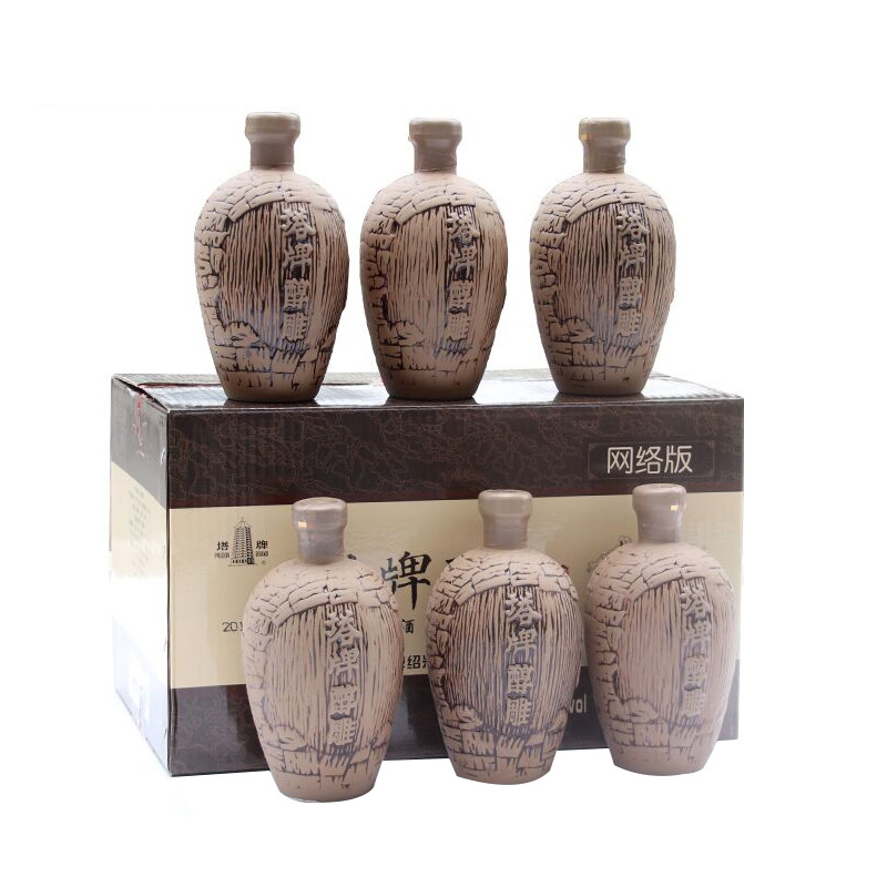 塔牌绍兴黄酒醇雕500ml*六瓶整箱装礼盒装手工冬酿老酒半甜型黄酒