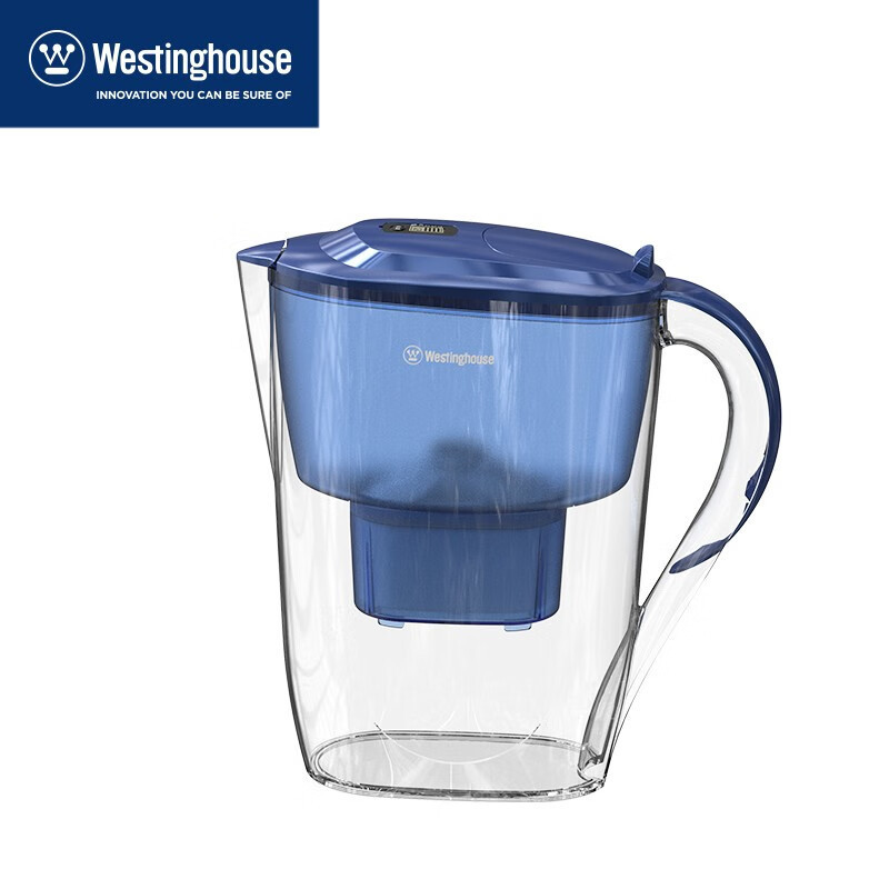 西屋westinghouse 净水壶过滤净水器 家用滤水壶 净水壶 3.5L宝蓝色 滤水壶(电子计数)WT-B07!