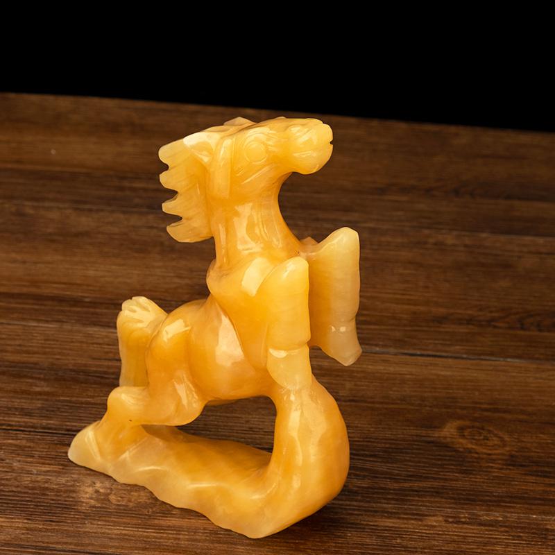家柏饰(CORATED)玉石玉马生肖马摆件客厅玄关办公室开业新居摆设高清大图