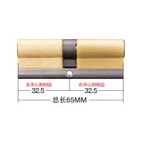 防盗门锁芯 超c级叶片全铜超b级防暴力多轨道通用型家用 32.5+32.5/65