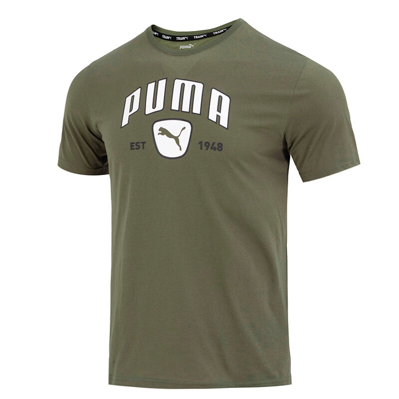 彪马(Puma)男2023夏季运动服健身训练潮流透气圆领半袖短袖T恤 523743-73