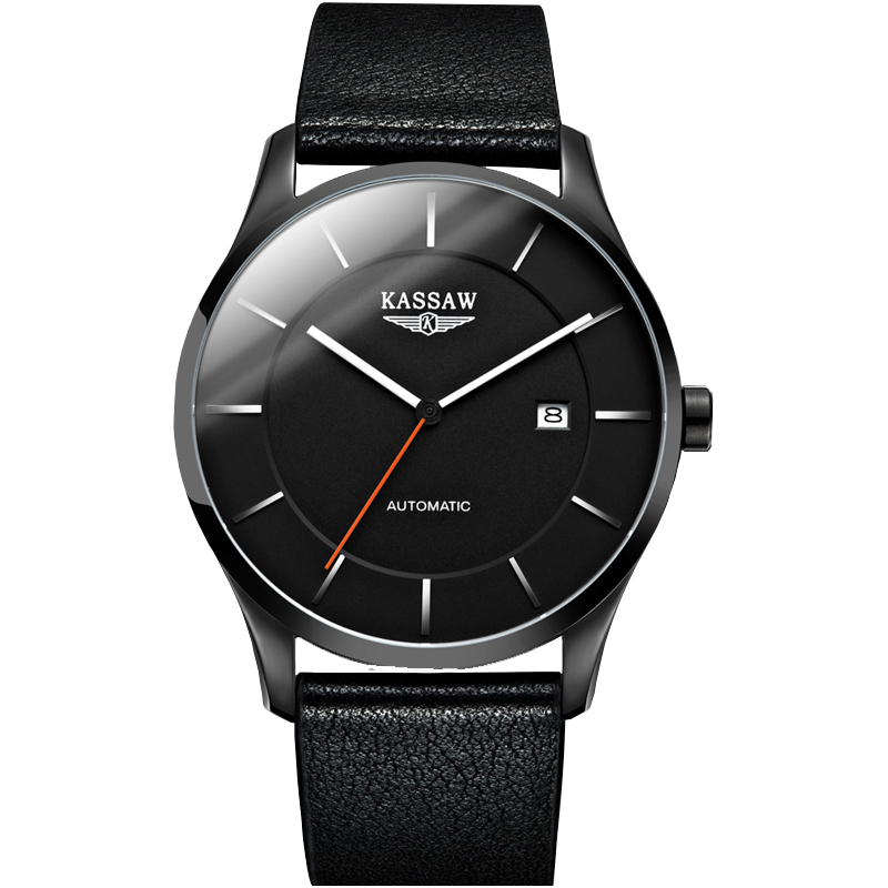 卡梭(kassaw)手表 机械表男士全自动机械表儒雅系列日历防水男表 时尚