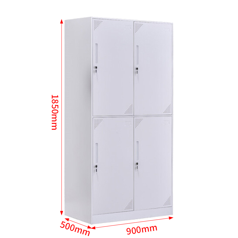 臻远 ZY-GYGC-15拆装更衣柜窄边储物柜 纯白色四门高清大图