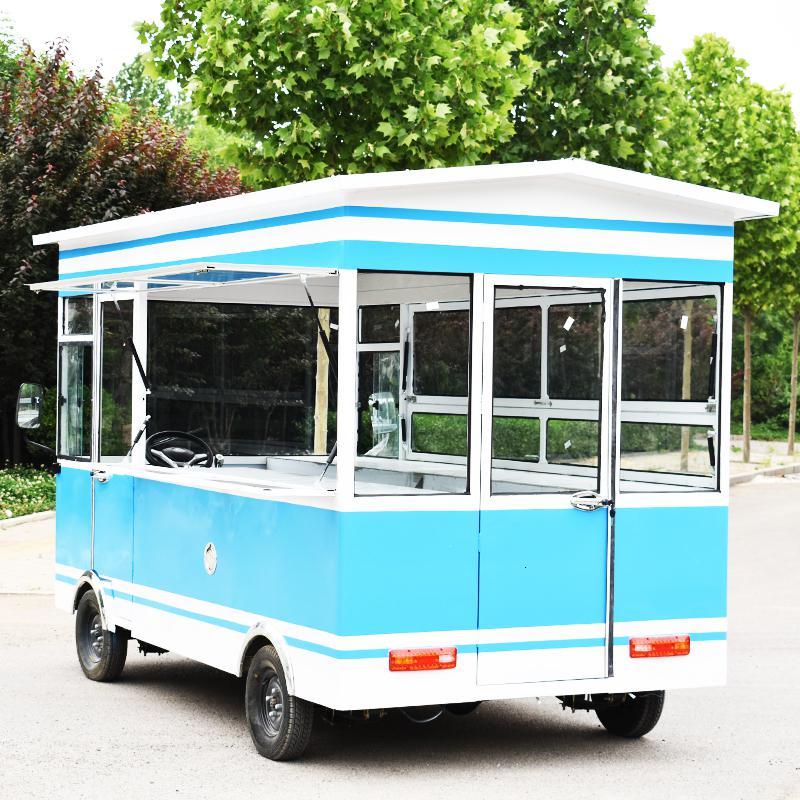 小吃车古达多功能餐车电动四轮快餐车房车移动摆摊早餐车推车流动商用