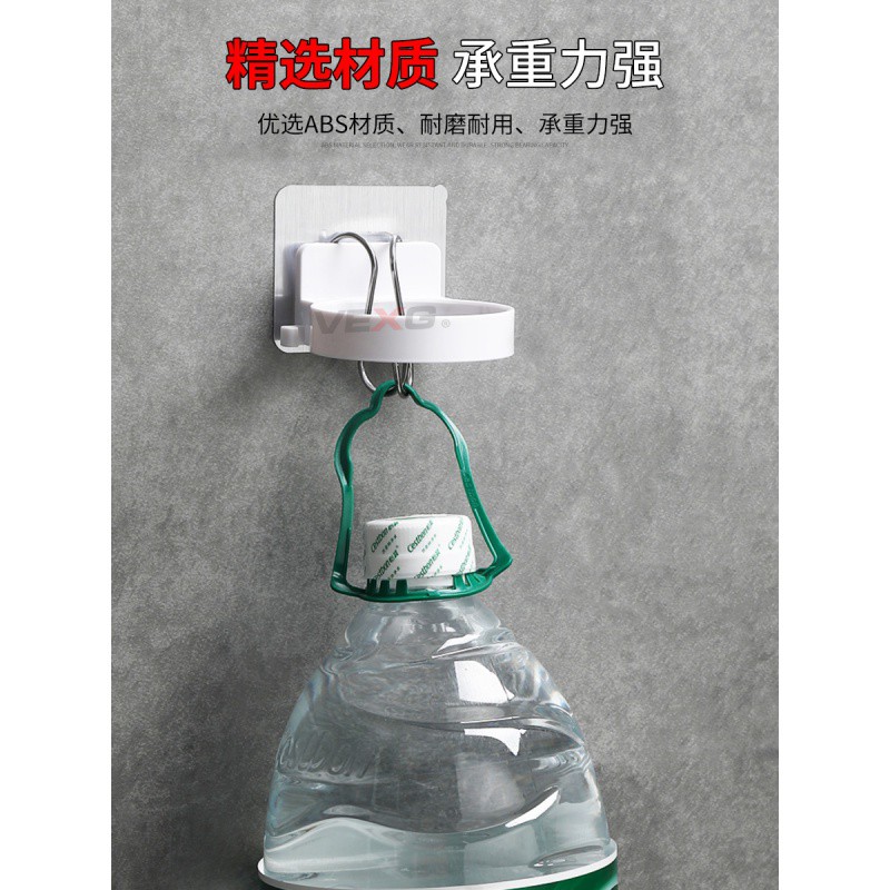 免打孔吹风机架家用浴室收纳置物壁挂收纳架电吹风挂架风筒支架 三维工匠 吹风机架-方形灰色/2个装储物箱高清大图