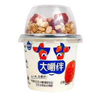 大嚼绊酸奶180g*2杯大嚼绊草莓谷物味 组合搅拌酸奶杯网红早餐