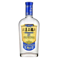 永丰牌北京二锅头白酒经典小扁瓶永丰二锅头42度/50°500ml清香型白酒 蓝标42度一瓶装