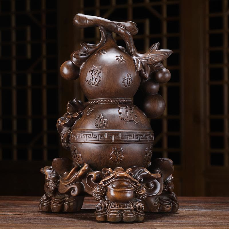 美帮汇葫芦摆件三足金蟾蜍家居客厅酒柜装饰品图片