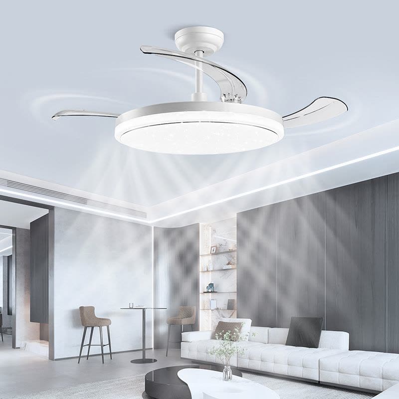 雷士照明风扇灯客厅餐厅卧室灯吊扇灯家用吊灯简约大功率电扇灯图片