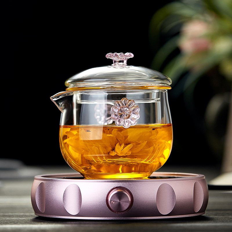 鼎亨玻璃小号茶壶过滤花茶壶加厚耐热抓耳泡茶器快客杯功夫茶具