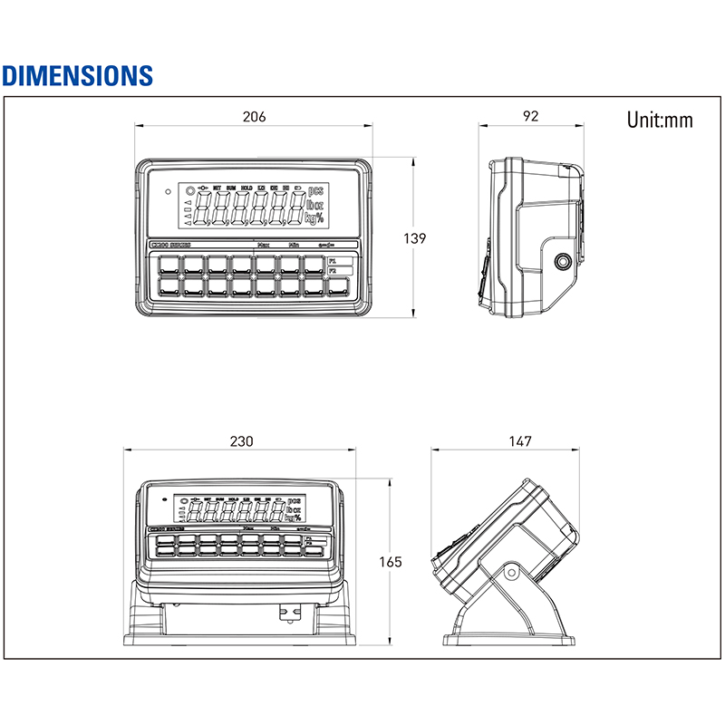 CAS电子秤 DB-C电子称 上海凯士 DB-II电子台秤 整机原装 尺寸300X400mm50kg/5g整机原装高清大图
