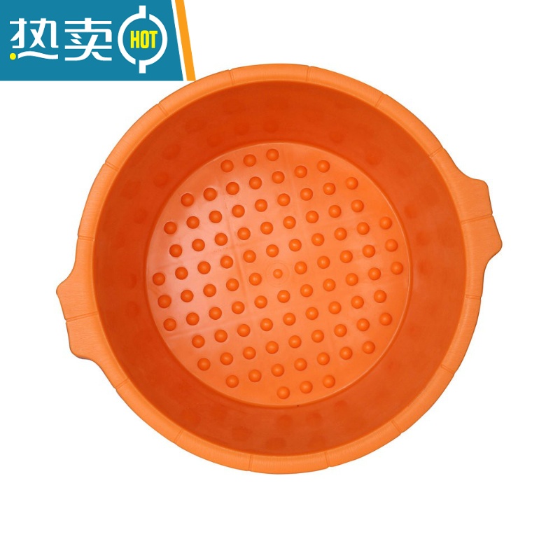 JING PING牛筋塑料足浴桶足疗专用泡脚耐摔加高加厚沐足小腿家用保温洗脚盆高清大图