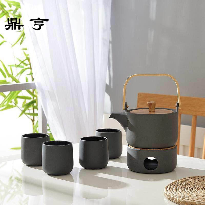 鼎亨家用简约茶壶套装 创意陶瓷茶杯套装 陶瓷整套茶具水杯水壶套