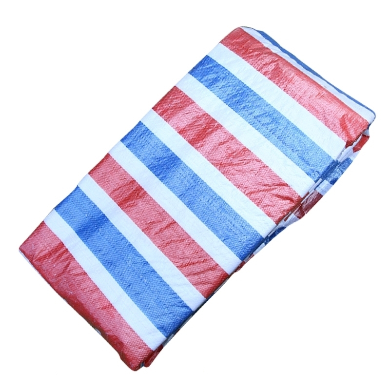 彩条布装修遮盖货物挡雨防雨布临时围挡防尘布4米宽可以定做尺寸普通