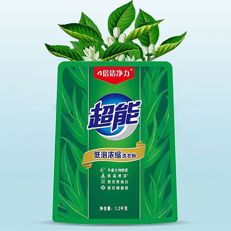 超能 低泡 浓缩粉 1.2kg*2袋高清大图