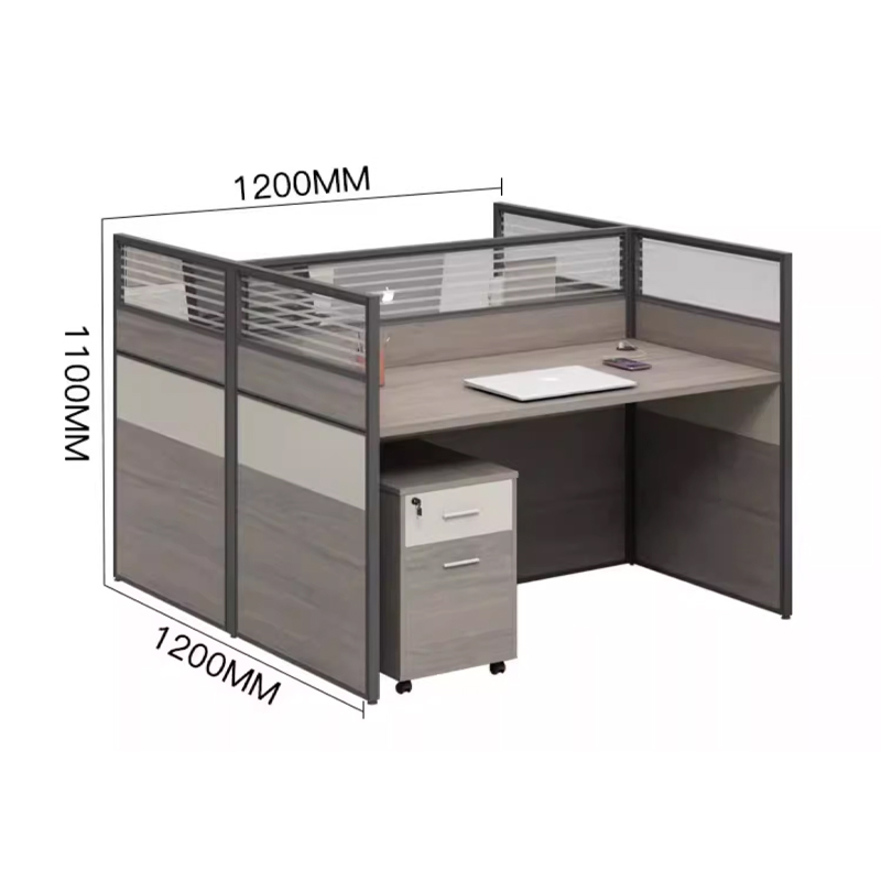 中豫鑫泽 ZYXZ5031412 职员桌屏风工位职员办公桌 对坐双人位含柜高清大图