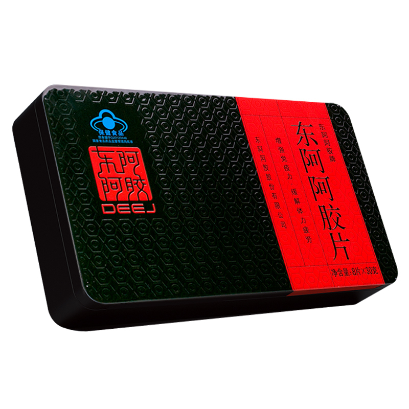 东阿阿胶(DEEJ)官方旗舰店 阿胶片 240g铁盒装阿胶块熬制阿胶糕
