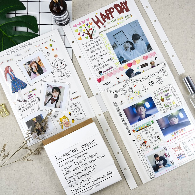 diy覆膜相册影集情侣恋爱浪漫手工纪念册本家庭创意自粘贴式相簿 三维工匠 MR.兔の幸福生活-礼盒款(白卡)