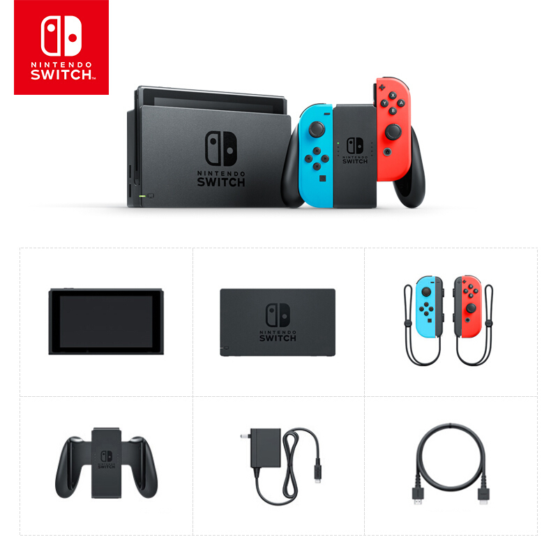 任天堂(NintendoSwitch)家用游戏机续航(红蓝)掌机NS体感游戏机