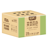 顺清柔家庭装3层100抽28包原木本色面餐巾纸卫生抽纸巾批发整箱