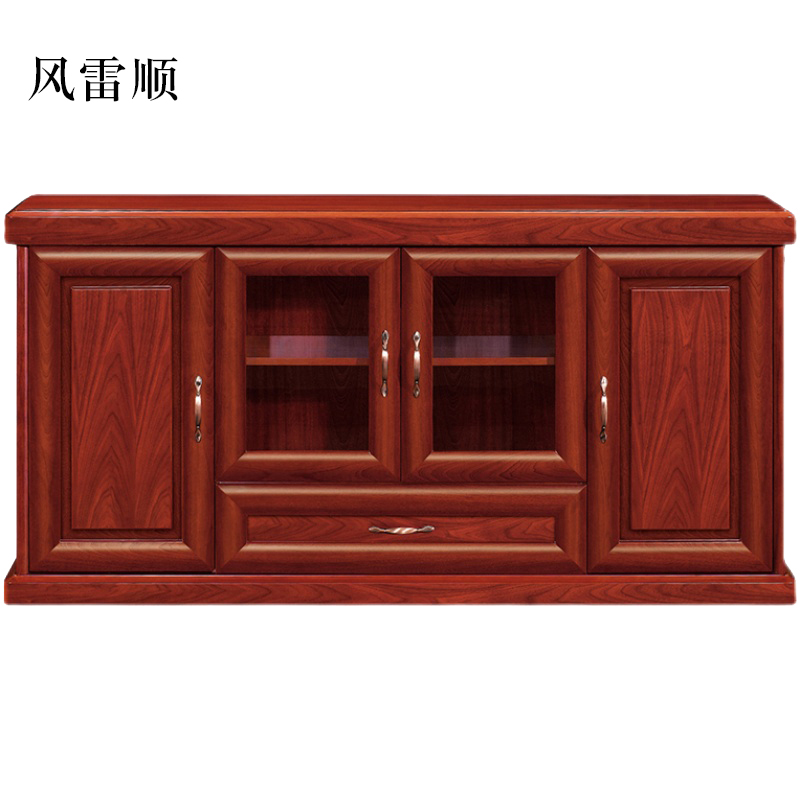 风雷顺胡桃色餐边柜简约茶水柜四门1600*400*800