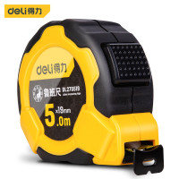 得力（deli）DL270519 包胶公英制鲁班尺自锁 钢卷尺 耐磨伸缩尺 盒尺 木工尺 5M*19MM±3mm