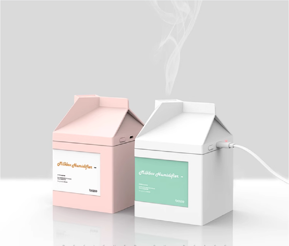 向物牛奶盒加湿器 超声波雾化 精巧实用 DSHJ-H-001白色和粉色(需备注)