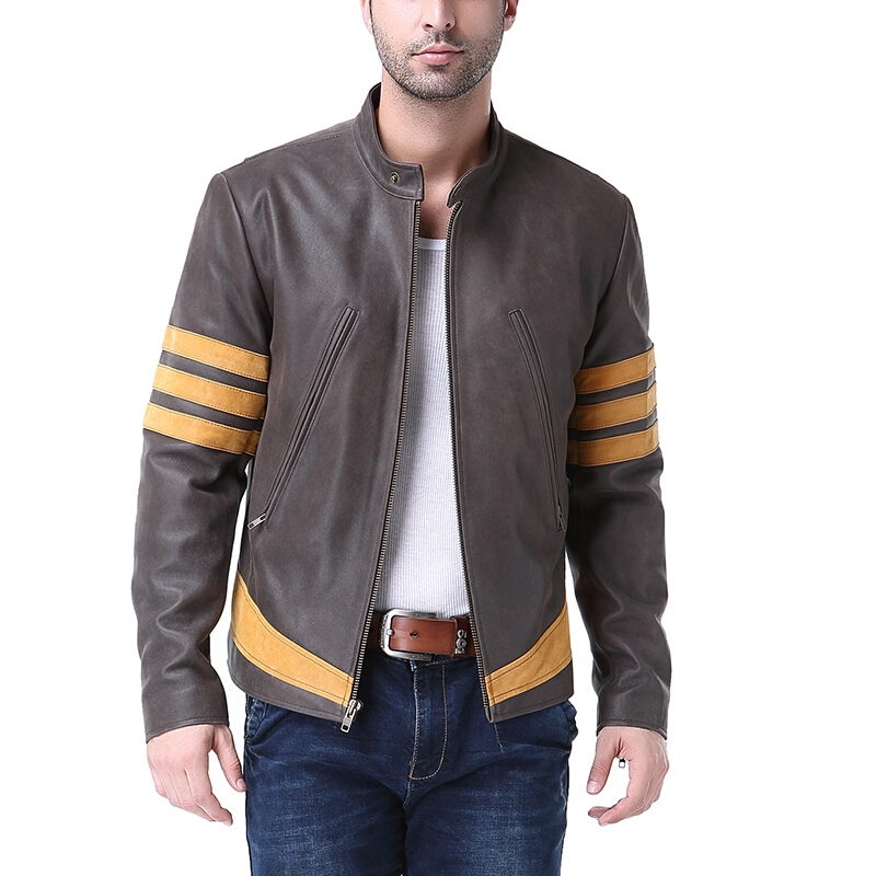 可定制bgsd经典复刻男装仿旧牛皮皮衣外套mj02视频