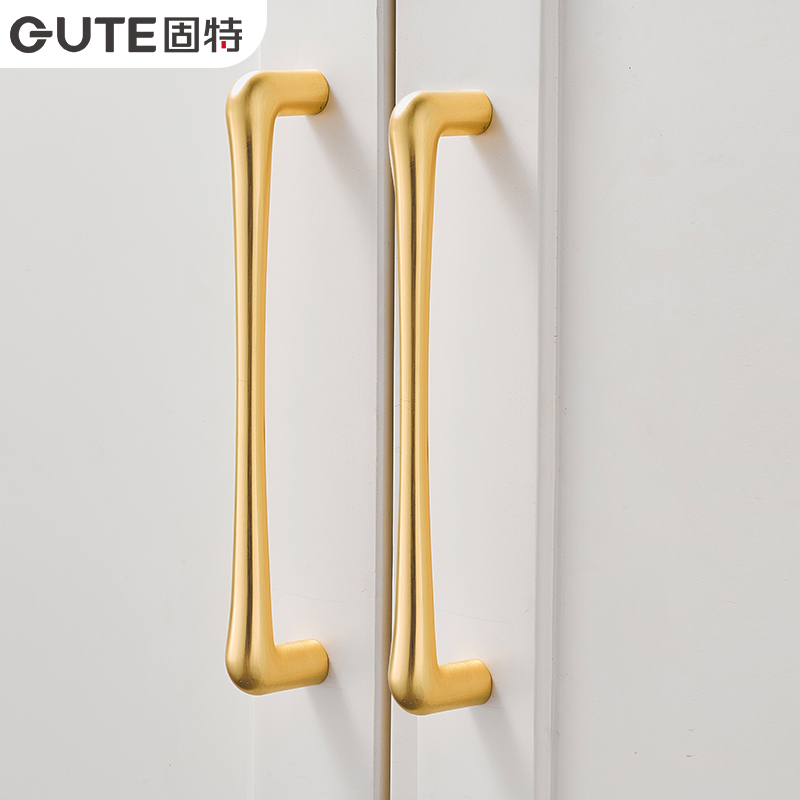 固特gute北欧金色衣柜小拉手现代简约美式抽屉欧式柜子中式橱柜门把手